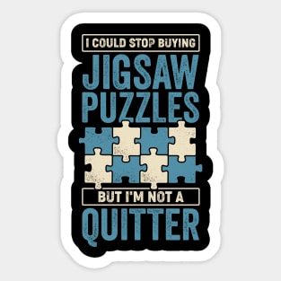 Funny Jigsaw Puzzle Lover Puzzler Gift Sticker